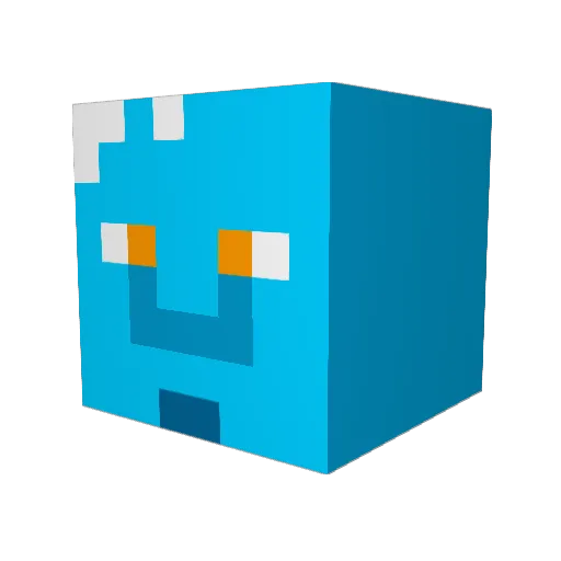 xifo Minecraft avatar head, 3D render
