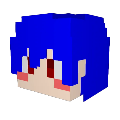 xigung Minecraft avatar head, 3D render