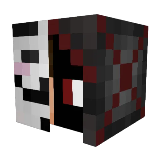 xiiTwist Minecraft avatar head, 3D render
