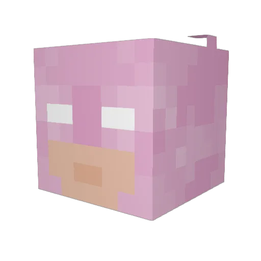 xiiinnx Minecraft avatar head, 3D render
