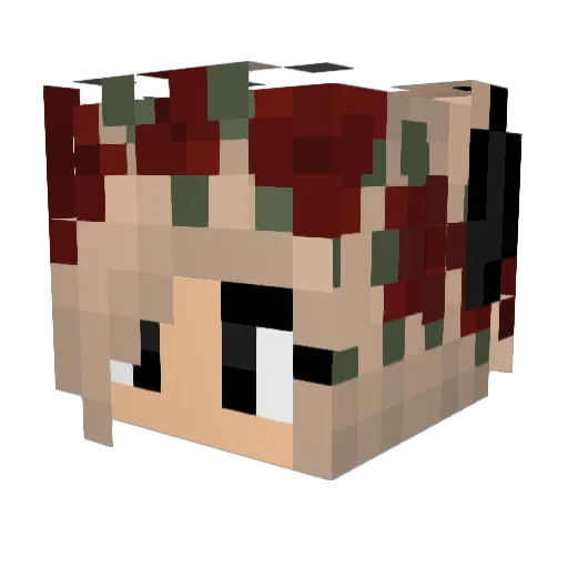 xiisab3l Minecraft avatar head, 3D render