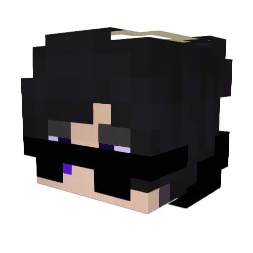 xiiter Minecraft avatar head, 3D render