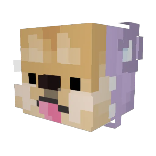 xijieka Minecraft avatar head, 3D render
