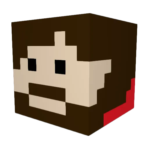 xijscix Minecraft avatar head, 3D render