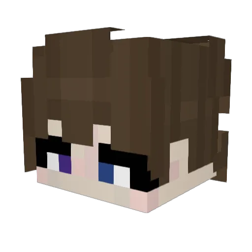xilanCat Minecraft avatar head, 3D render