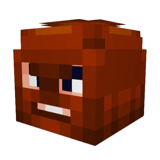 xiland Minecraft avatar head, 3D render