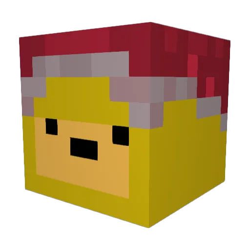 xiled Minecraft avatar head, 3D render