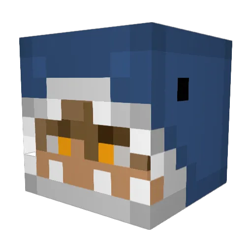 xillnEvilx Minecraft avatar head, 3D render