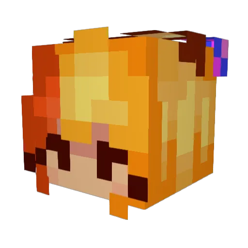 xilluk Minecraft avatar head, 3D render