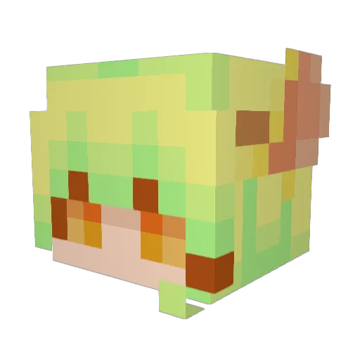 xilsu Minecraft avatar head, 3D render