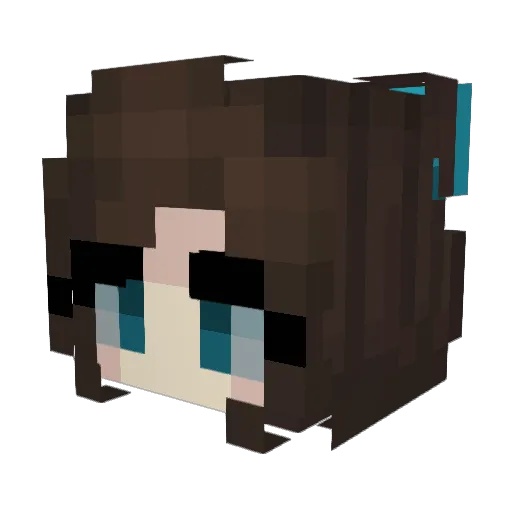 ximemonse Minecraft avatar head, 3D render