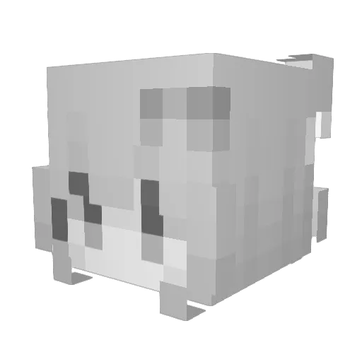 xin030 Minecraft avatar head, 3D render