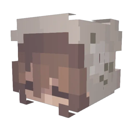 xin0x Minecraft avatar head, 3D render