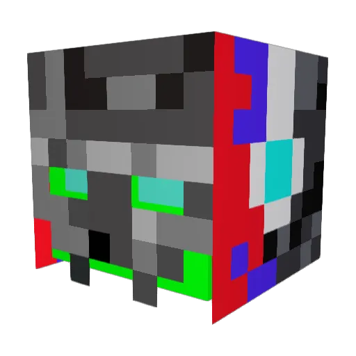 xin1999 Minecraft avatar head, 3D render