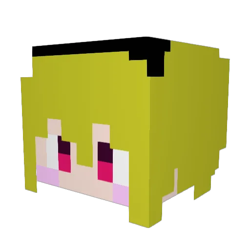 xina7i Minecraft avatar head, 3D render