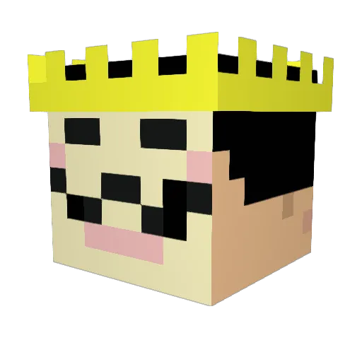 xinferno Minecraft avatar head, 3D render