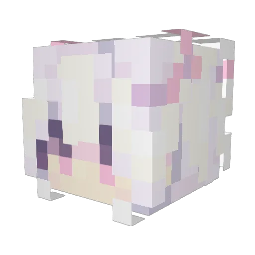 xing_hou Minecraft avatar head, 3D render
