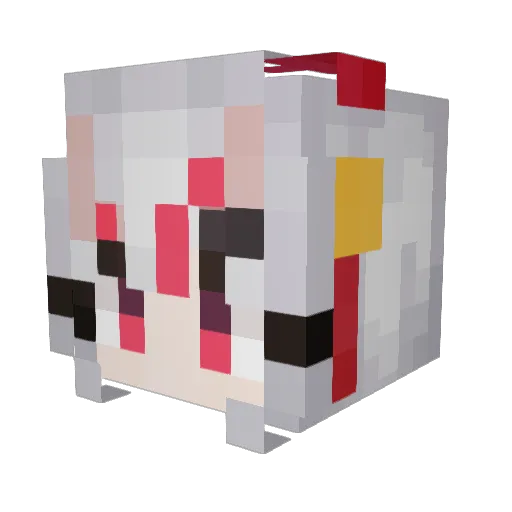 xingc_hen Minecraft avatar head, 3D render