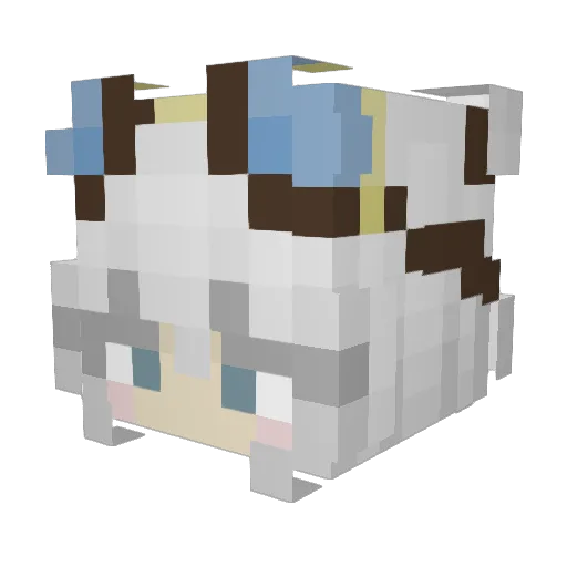 xingstellation Minecraft avatar head, 3D render