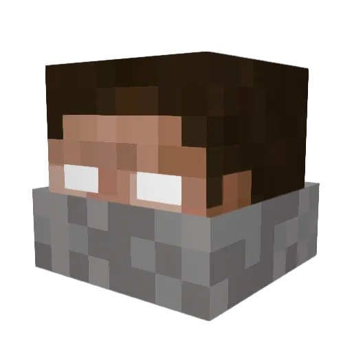 xingxingde Minecraft avatar head, 3D render