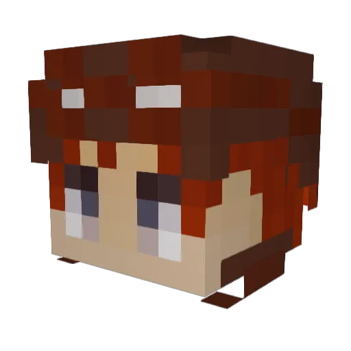 xinyaoi Minecraft avatar head, 3D render