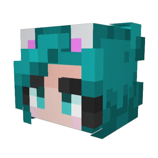 xinyinn Minecraft avatar head, 3D render