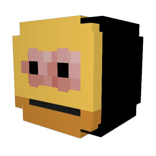 xio422 Minecraft avatar head, 3D render