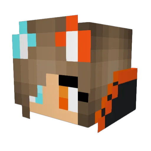 xio_friends Minecraft avatar head, 3D render