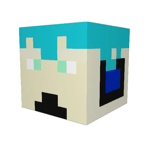 xioakai0503 Minecraft avatar head, 3D render
