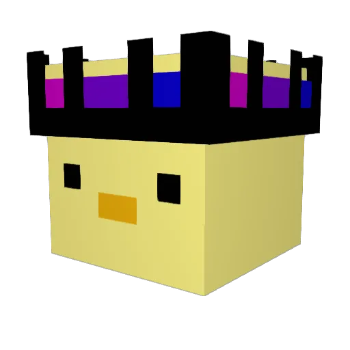 xiolingetsgagaga Minecraft avatar head, 3D render