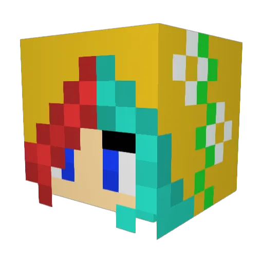xiong_winnie Minecraft avatar head, 3D render