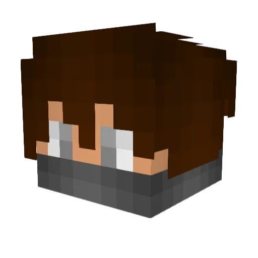 xiongmaoZ Minecraft avatar head, 3D render