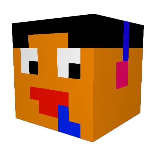 xiongsang Minecraft avatar head, 3D render