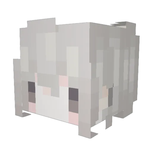 xiouo Minecraft avatar head, 3D render