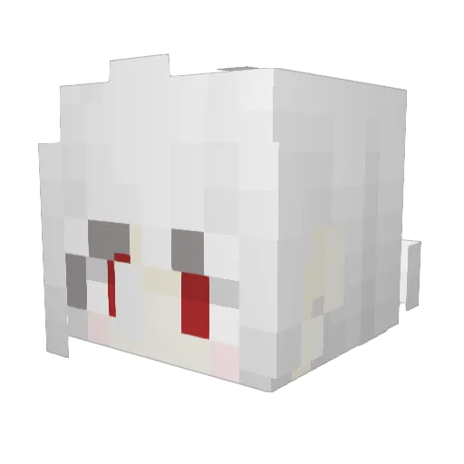 xirai Minecraft avatar head, 3D render