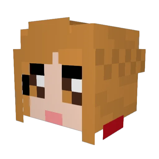 xis2ux Minecraft avatar head, 3D render