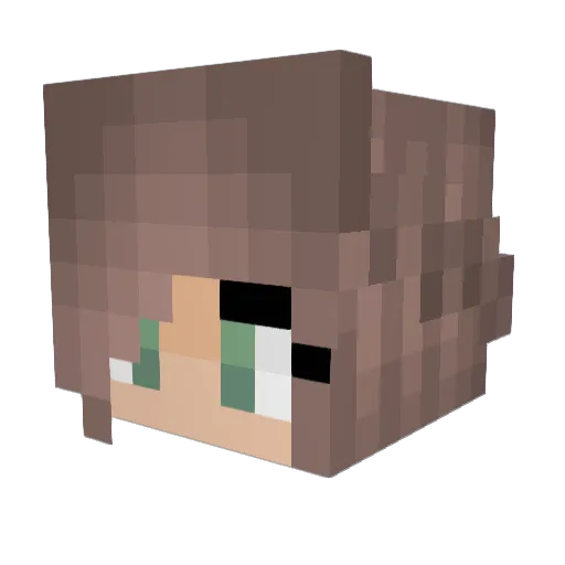 xisaaaa Minecraft avatar head, 3D render