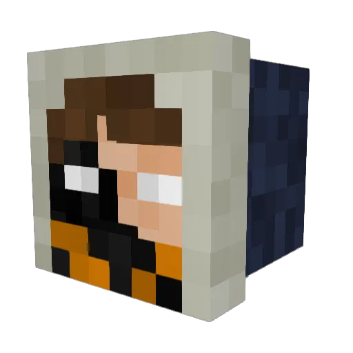 xiseu Minecraft avatar head, 3D render