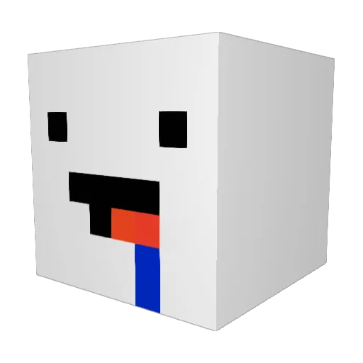 xiu0109 Minecraft avatar head, 3D render