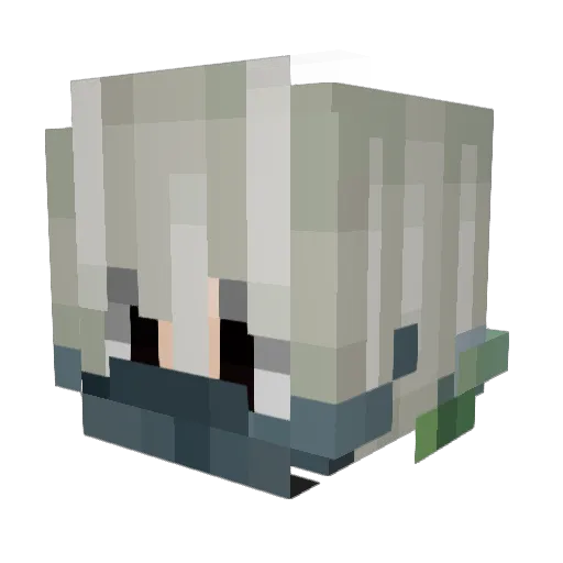 xiudao Minecraft avatar head, 3D render