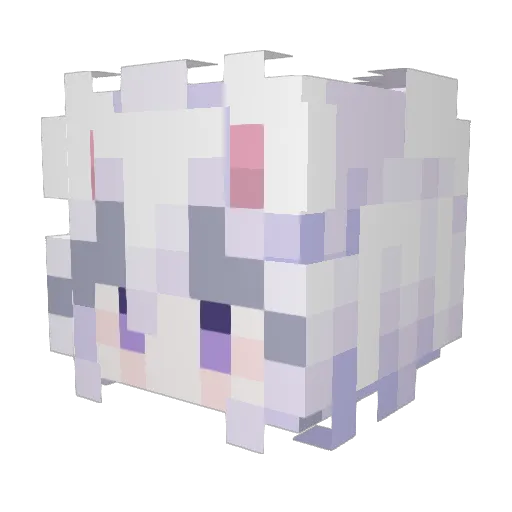 xiumao_a Minecraft avatar head, 3D render