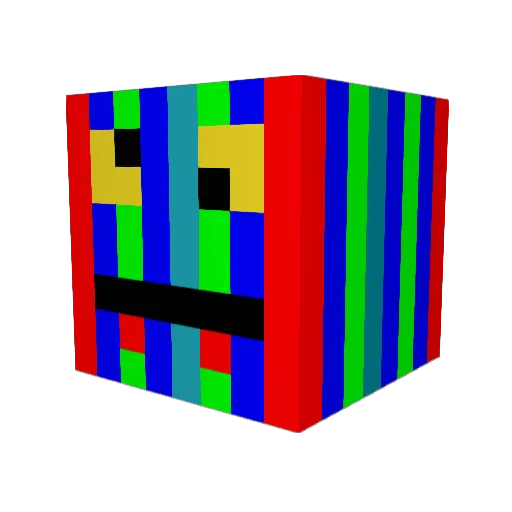 xiuskwild Minecraft avatar head, 3D render