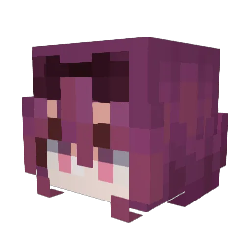 xiuuup Minecraft avatar head, 3D render
