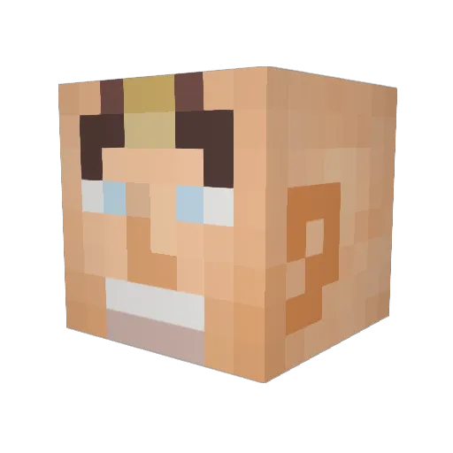 xivo99 Minecraft avatar head, 3D render