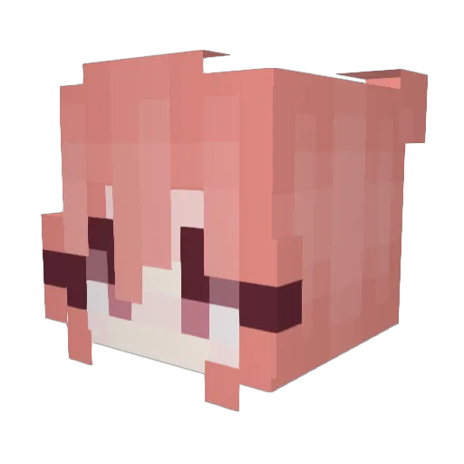 xiwe Minecraft avatar head, 3D render