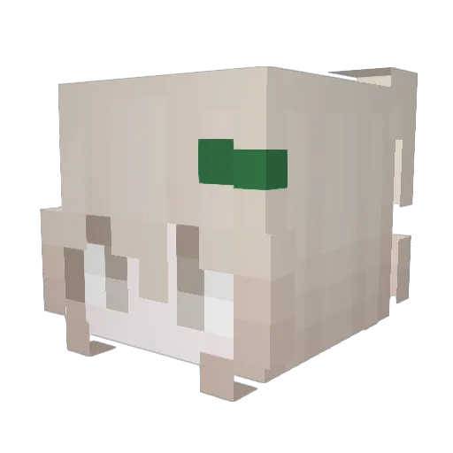 xiwh Minecraft avatar head, 3D render
