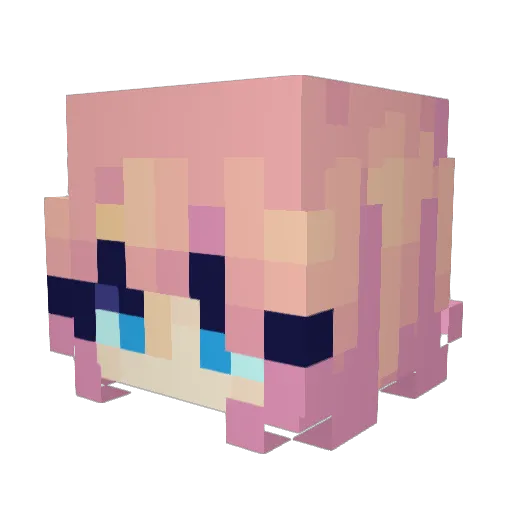 xixchil Minecraft avatar head, 3D render