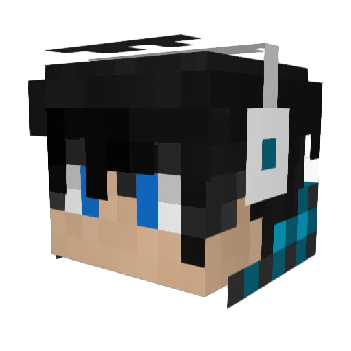 xixi_mc Minecraft avatar head, 3D render