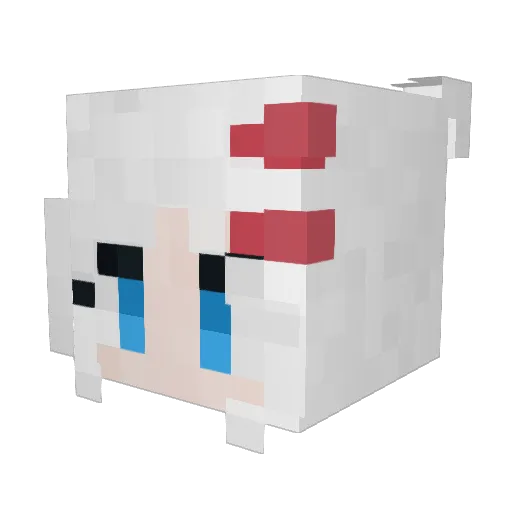 xixibing Minecraft avatar head, 3D render