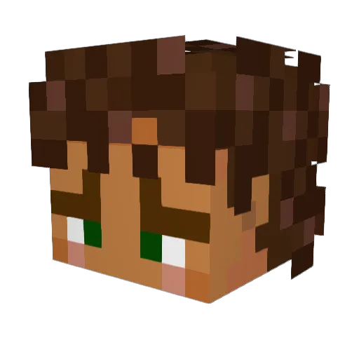xixlmao Minecraft avatar head, 3D render